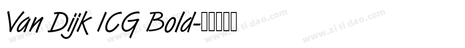 Van Dijk ICG Bold字体转换